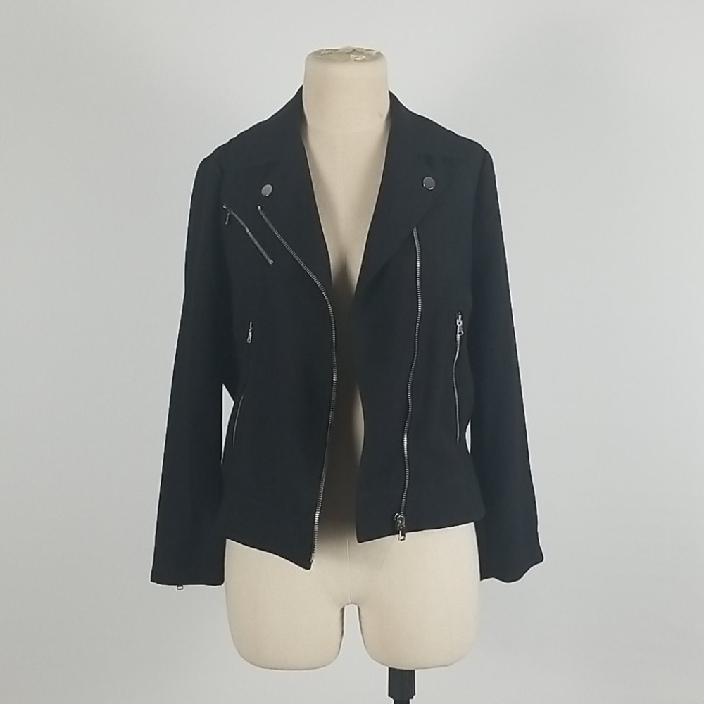 Kenneth Cole Black Zipper Jacket Small